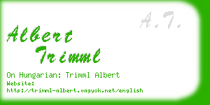 albert trimml business card